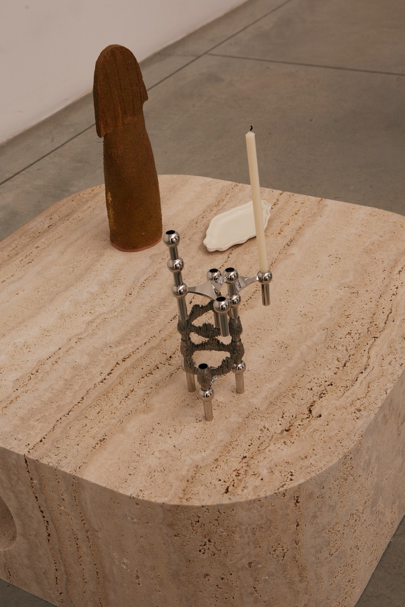 Vicca — travertine and bronze